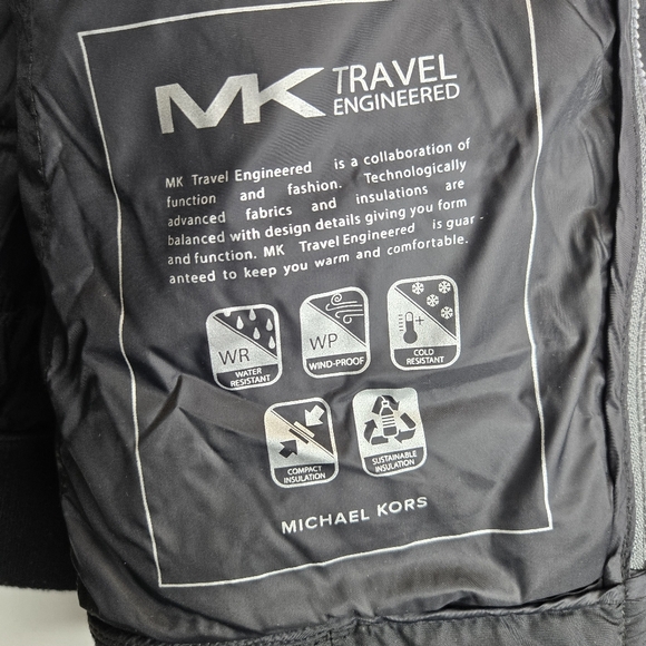 Michael Kors Travel Engineered Black Puffer Coat Jacket Mens size Large - Picture 6 of 15